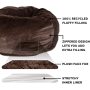 High Bolster Self Warming Beanbag Style Dog Cat Ball Bed Indoor Outdoor Calming luxurious Washable Pet Bed Mat for Dogs Cats
