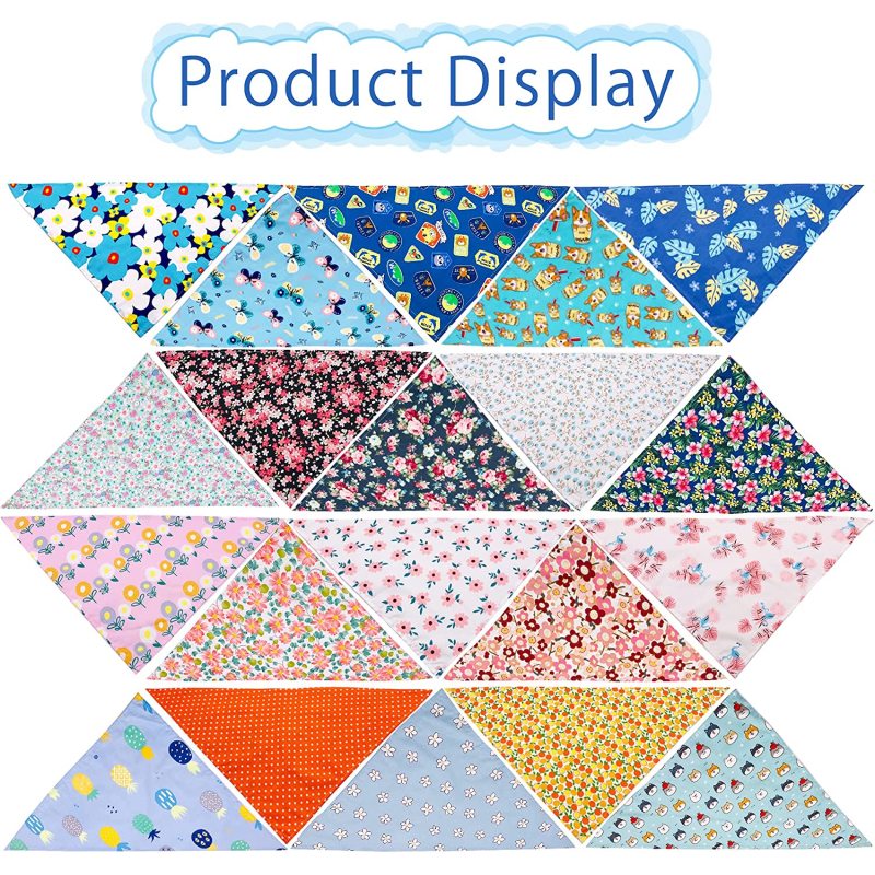 Dogs Bandanas Bulk Pet Summer Bandanas Pack Cat Kerchief Washable Triangle Bibs Head Scarves Scarfs Random Patterns for Boys an