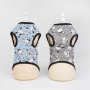 Pet Apparel Dog Clothes Dresses Vest Shirts Sundress Mustard Yellow Stripe Printed and Lace skirt