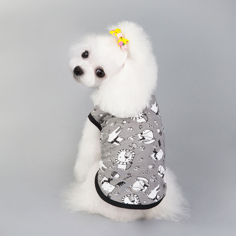 Pet Apparel Dog Clothes Dresses Vest Shirts Sundress Mustard Yellow Stripe Printed and Lace skirt