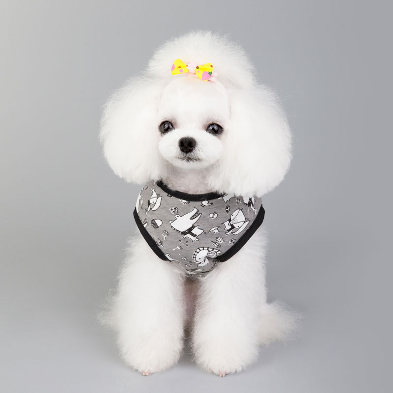 Pet Apparel Dog Clothes Dresses Vest Shirts Sundress Mustard Yellow Stripe Printed and Lace skirt