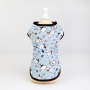 Pet Apparel Dog Clothes Dresses Vest Shirts Sundress Mustard Yellow Stripe Printed and Lace skirt