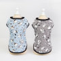 Pet Apparel Dog Clothes Dresses Vest Shirts Sundress Mustard Yellow Stripe Printed and Lace skirt