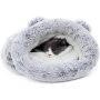 Self Warming Washable Cat Dog Cushion Bed House Calming Cave Sleeping Bag Nest Sack Hooded Pet Bed Burrow Hut Indoor Pet Bed Mat