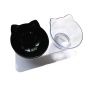 Cute Cat Shape Double Bowl declining Protect vertebra Pet Bowl Interactive