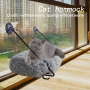 Cat Window Perch Metal Supported from Below - Comes with Warm Spacious Pet Bed - Cat Window Hammock for Large Cats & Kit