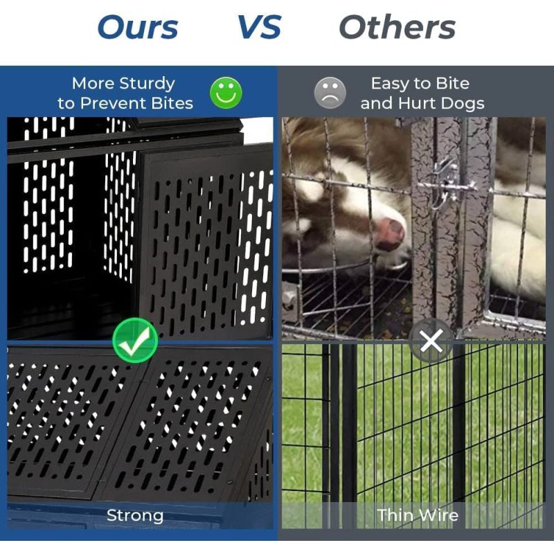 Large Strong Metal  Cage Crate Kennel Assemble with Patent Lock