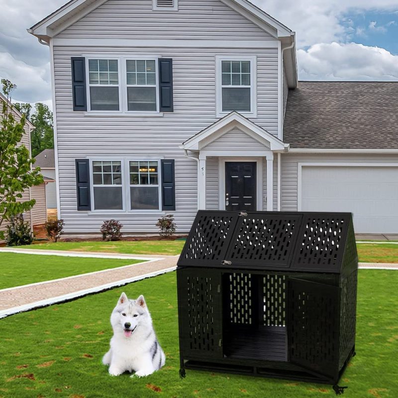 Large Strong Metal  Cage Crate Kennel Assemble with Patent Lock