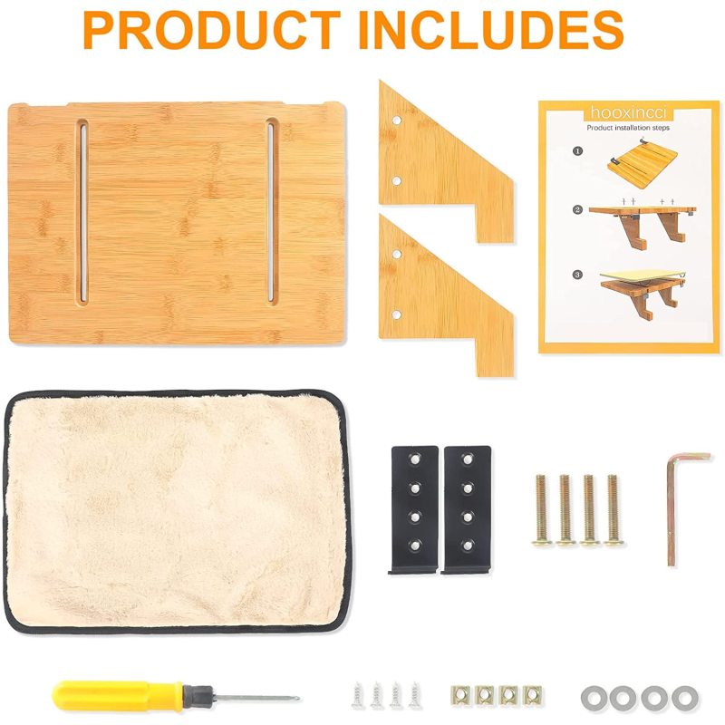 Wall Mount Cat Window Hammock bed Natural Bamboo Cat Window Seat for Indoor Cats
