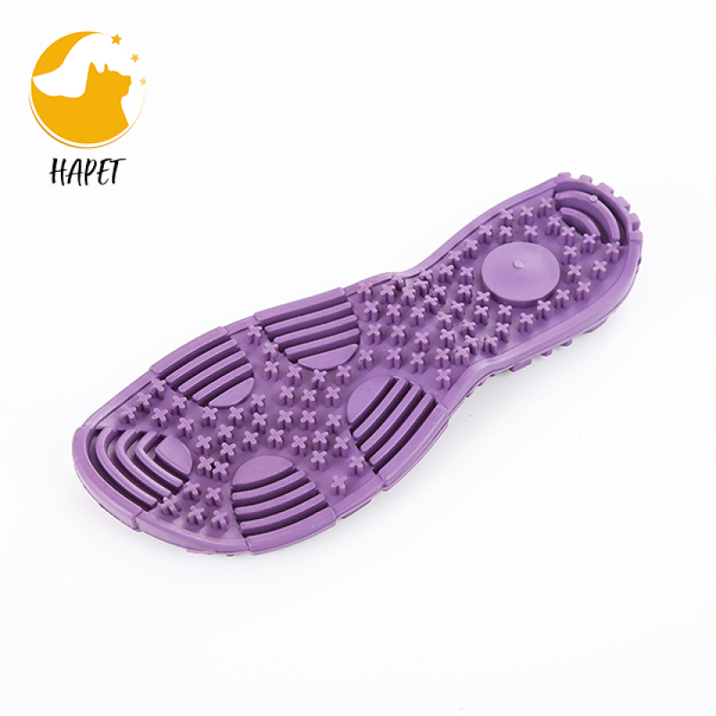 Shoe Sole-Shaped Chew Toy Puppy Teething Toy Rubber Puppy Teeth Cleaning and Relieving