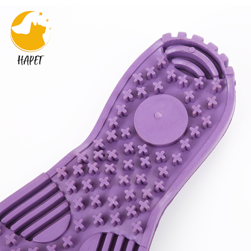 Shoe Sole-Shaped Chew Toy Puppy Teething Toy Rubber Puppy Teeth Cleaning and Relieving