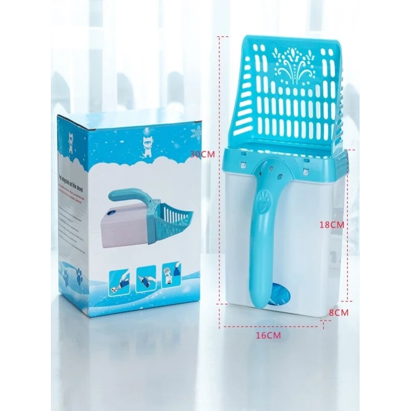 One-piece cat litter shoveler Poop shoveler kit  magic device Cat poop shoveler cat garbage bag