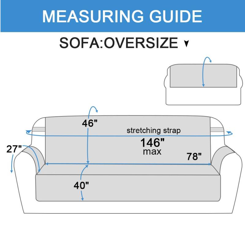 Premium Reversible Sofa Slipcover Elastic Strap Washable Couch Slip cover Waterproof Pet Sofa Cover