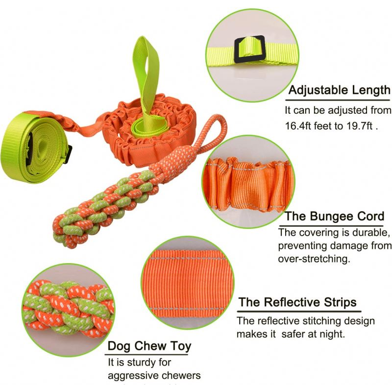 Outdoor Hanging Bungee Dog Tug Toy Rope Retractable Interactive Dog Toy