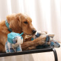 Dog Squeak Toy Tough Toys, Interactive Dog Chew Toys, Soft Fluffy Stuffed Plush Dog Pet Dinosaur Toy Non Toxic