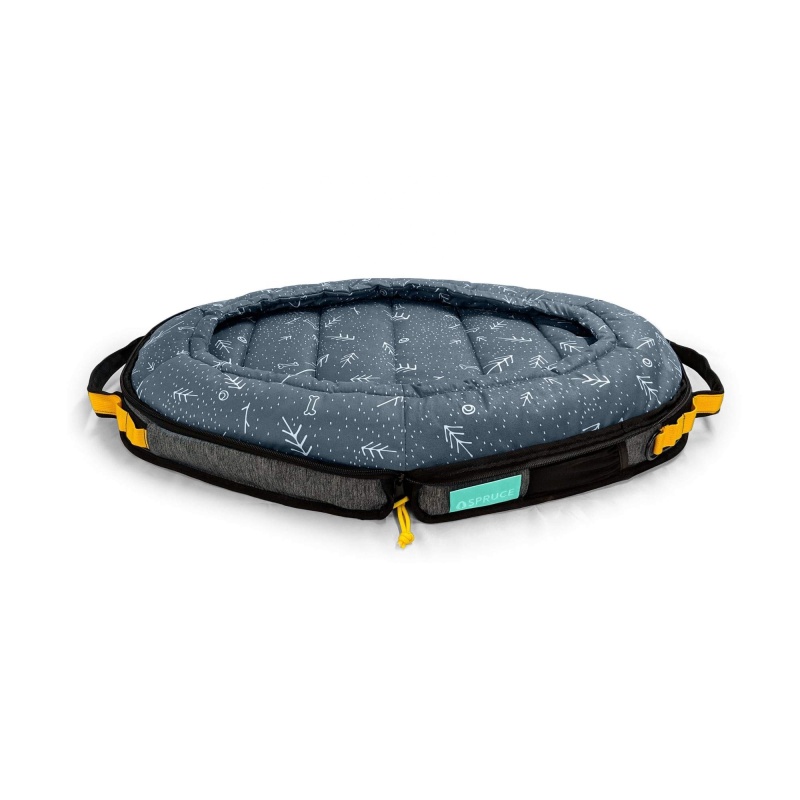 Outdoors Ultra-Plush Fold and Go Travel Pet Bed with Machine-Washable Cover for Travel, Car and Camping pet mat