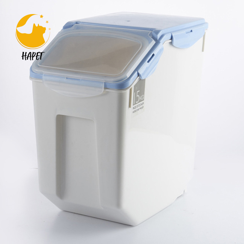 Dog Food Storage Container Dry Food Dispenser Storage Tank Pet Dog Cat Food Bin with Locking Lid