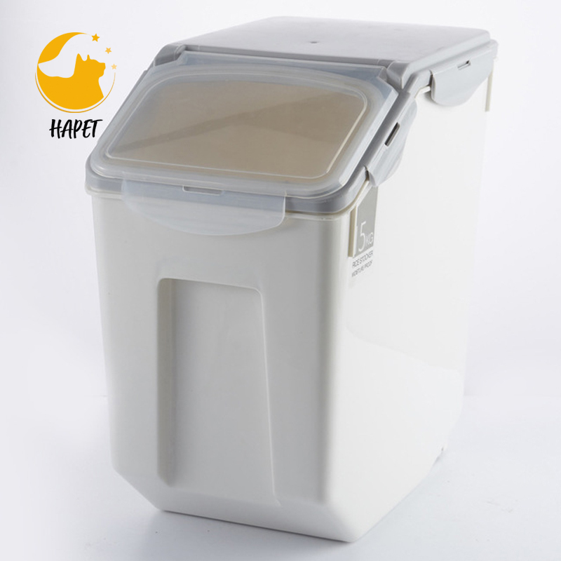Dog Food Storage Container Dry Food Dispenser Storage Tank Pet Dog Cat Food Bin with Locking Lid