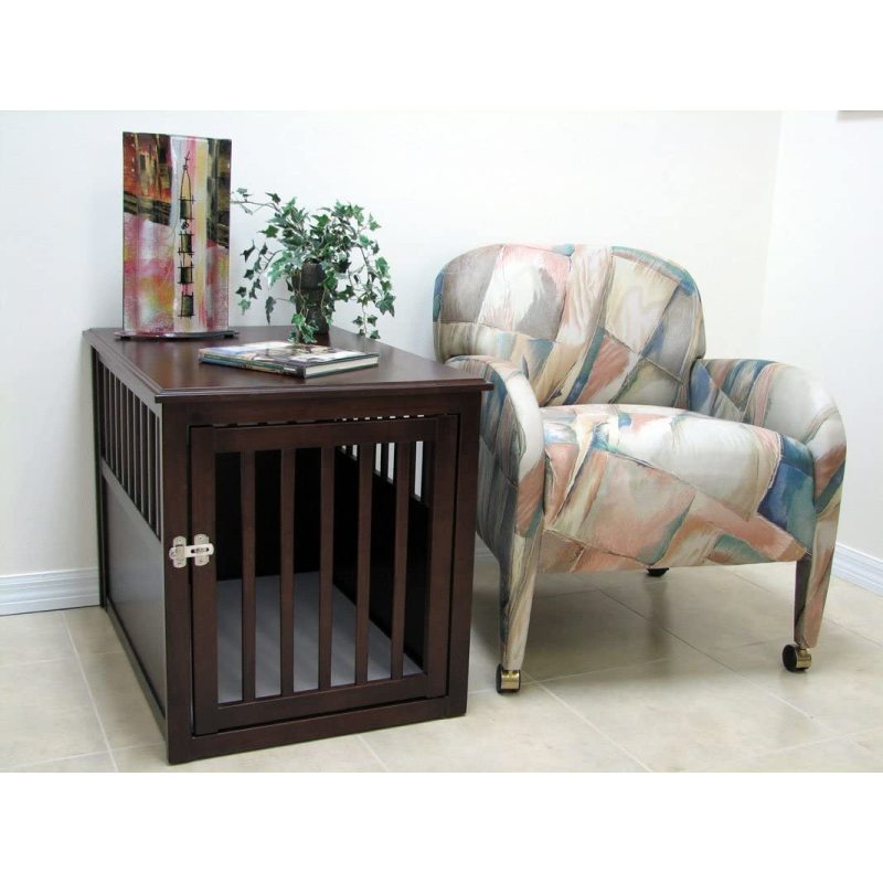 Medium Size Pet Crate Wood Dog Crate Furniture End Table