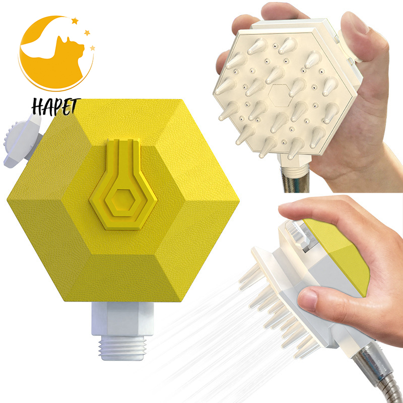 Pet Bath Sprayer Attachment Adjustable Bath Massage Dog Bath Brush Sprayer and Scrubber Tool in One