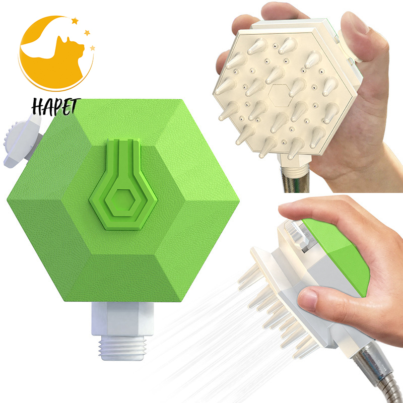 Pet Bath Sprayer Attachment Adjustable Bath Massage Dog Bath Brush Sprayer and Scrubber Tool in One