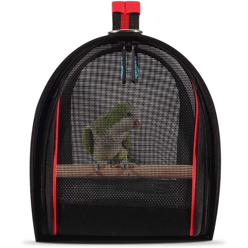 Bird Carrier Bag Portable Travel Bird Cage Lightweight Breathable Parrot Perch Space Capsule Bubble Backpack