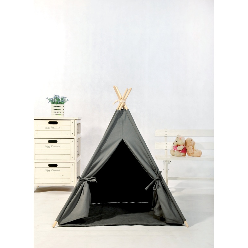 factory wholesale foldable cotton fabric pet teepee dog tent