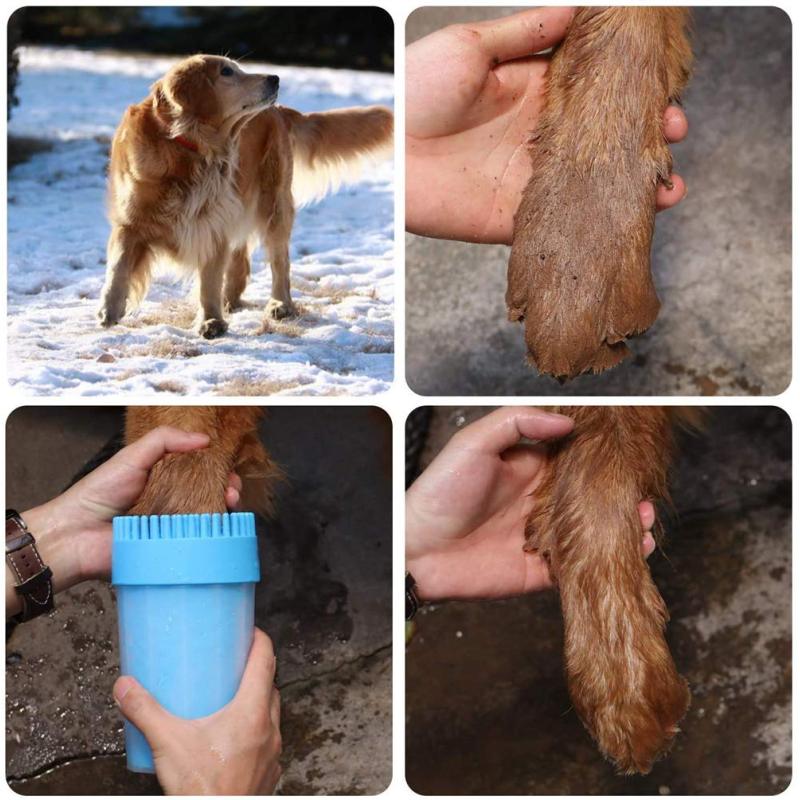 Pet Paw Carer Foot Cleaner foot barrel Dog Footprint Cleaner Foot Washer,Cat Paw Cleaner With silicone brush