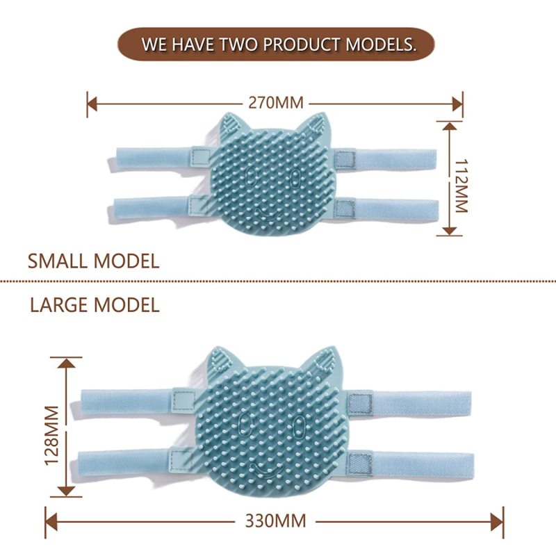 Pettine per la toelettatura dei gatti, spazzola per massaggio angolare, perni in silicone extra morbidi, pratico strumento per la rifinitura della caduta dei peli