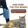 Cat Pet Self Grooming Comb Brush Corner Massage Tool Extra Soft Silicone Pins Handy Hair Shedding Trimming