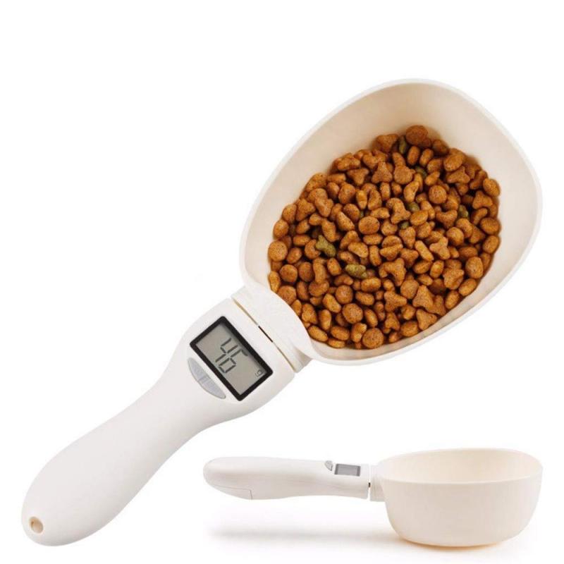 Pet Food Measuring Scoop Dog Cat Food Detachable Digital Spoon Kitchen Baking Scale Handled dog food scoop with LED