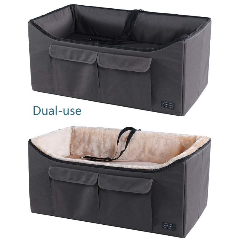 Dog Car Booster Seat for Medium to Large Dogs with 2 Tethers, Take 2 Seats
