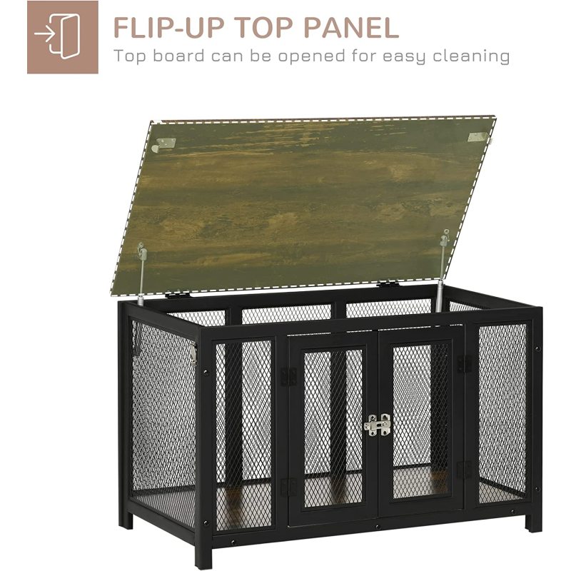 Crate Furniture End Table Puppy Crate Spacious Interior