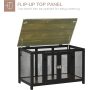 Crate Furniture End Table Puppy Crate Spacious Interior