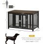Crate Furniture End Table Puppy Crate Spacious Interior