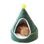 Cat Tent Cave Bed, Cat House Bed, Cat Igloo 2-in-1 Self-Warming Comfortable Triangle Cat Bed Pet Tent House