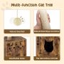Cat Tree with Sisal Wooden Cat Litter Box For Cat Scratching Post