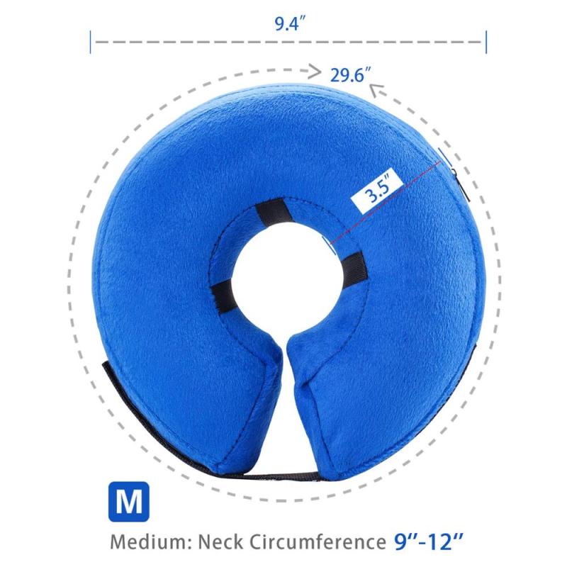 Protective Inflatable Collar for Dogs and Cats - Soft Pet Recovery Collar