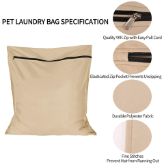 Big Size Wash Bag Ideal for Dog Cat Hair Remover Safely Stops Pet Hair Blocking The Washing Machine  Pet Laundry Bag