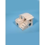 Shelter Hamster House Solid Wood Hut Sleeping Den Seesaw Golden Silk Bear Double Villa Toy Supplies