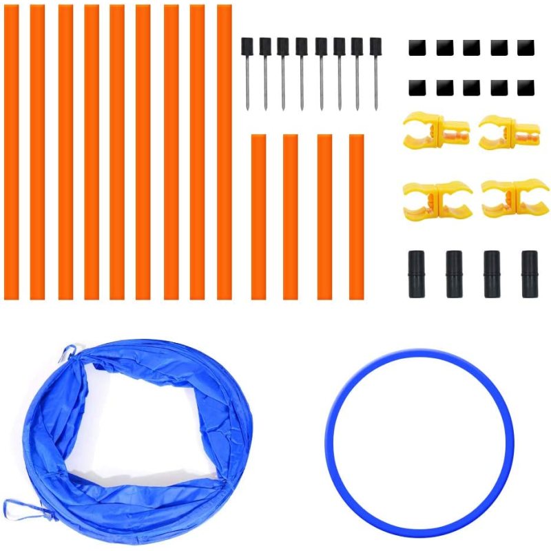 Agility Equipments Outdoor Dog Tunnel for Backyard Includes Pause Box with Carrying Case For Dog