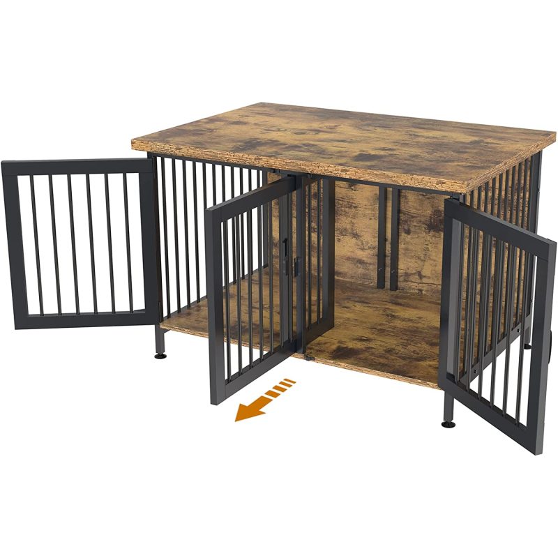 Removable Panel Furniture Style Kennel with Divider