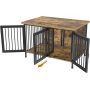 Removable Panel Furniture Style Kennel with Divider