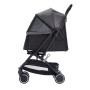 Foldable Pet Stroller, Four-Wheel Light Travel Stroller for Small and Medium-Sized Cats and Dogs with Sunshade Waterproof Canopy