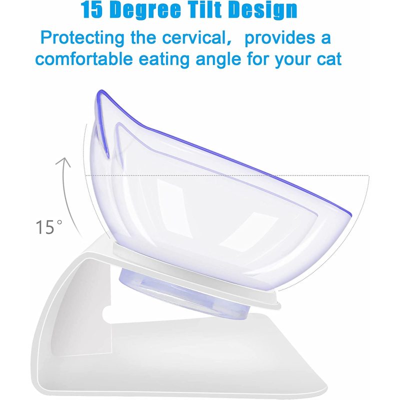 Cat Bowls Elevated Cat Food Water Bowls Set Pet Feeder Bowls with Stand