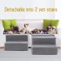 Anti-Slip Foldable Foam Dog Steps with Removable Washable Cover for Smaller and Elder Pets, Dog Steps for Bed