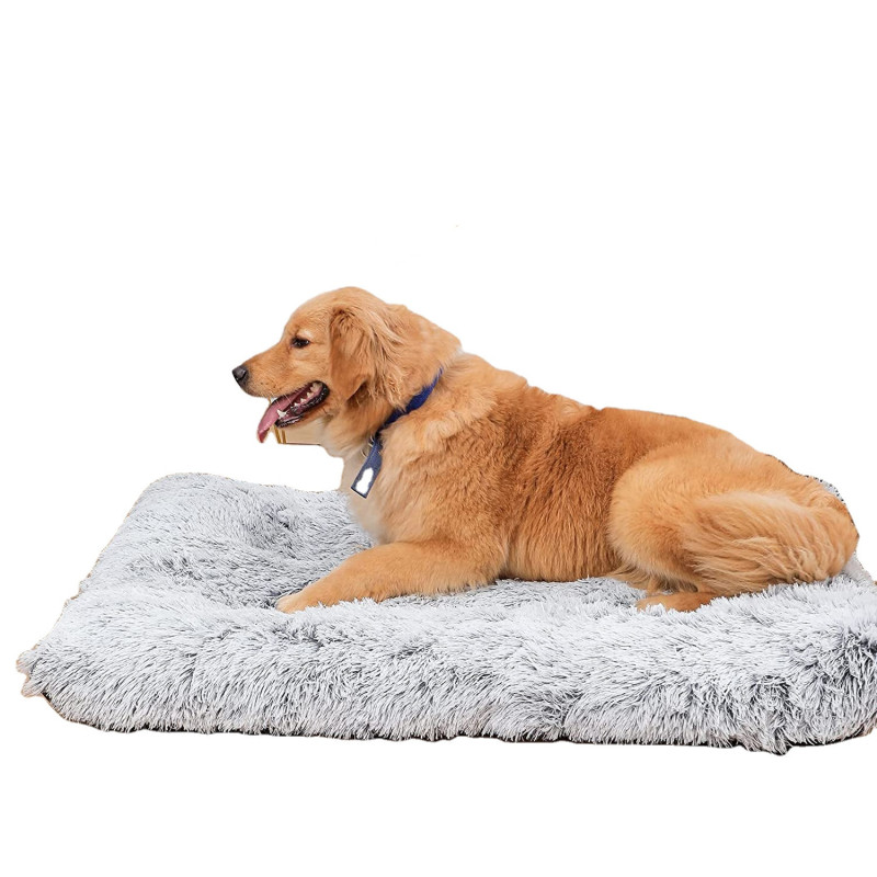 Dog Bed Mat Crate Pet Kennel Pad Soft Plush Washable Cage Comfortable Faux Fur Dog Bed