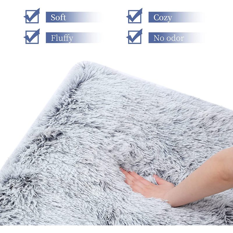 Dog Bed Mat Crate Pet Kennel Pad Soft Plush Washable Cage Comfortable Faux Fur Dog Bed