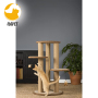 Pet Products Kitty Power Paws Multi-Platform Posts with Tassels Cat Scratcher Natural