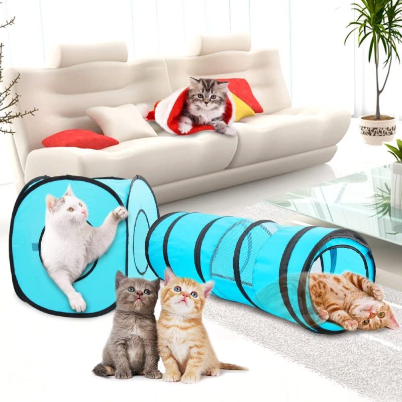 Toys Cat Portable Outdoor Cat Tunnel Cube Pop Up Collapsible Pet Foldable Tube Playing Toys